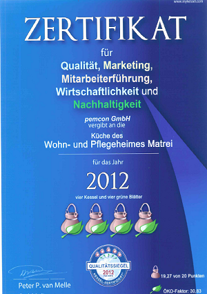 Zertifikat 2012